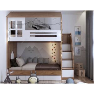GIƯỜNG NGỦ TẦNG GỖ SANG XỊN ĐẸP