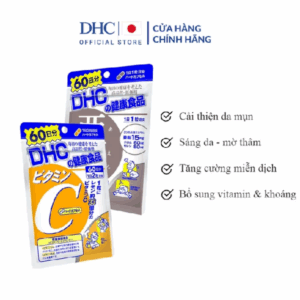 Combo viên uống DHC ngừa mụn, mờ thám 60 ngày  vitamin C và kẽm zinc, mua hàng qua mạng giá tốt uy tín và tiện lợi