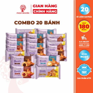 Combo 20 bánh sừng bò Bauli Moonfils 45g bánh ăn sáng cho trẻ em