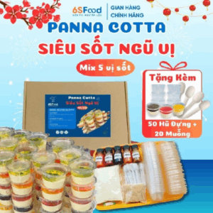 Set nguyên liệu Pannta Cotta Mix 5 vị sốt