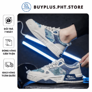 Xem ngay Giày Nam Sneaker Thể Thao Hot Trend 2024, Đế Cao Su Non 5cm Êm Chân, Tôn Dáng