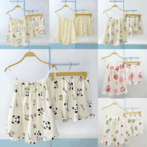 Xem ngay Set bộ đồ ngủ hai dây chất đũi xốp mềm và cotton hàn thoáng mát bốn mùa nhiều họa tiết - LAEM SAIGON