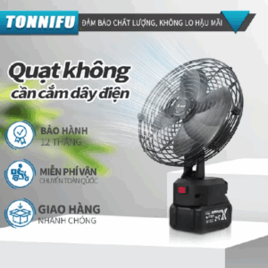 Xem ngay Quạt tích điện để pin dùng chung pin Tonnifu 20v phổ thông 8 inch, chất liệu thép sơn tĩnh điện, bảo hành 6 tháng